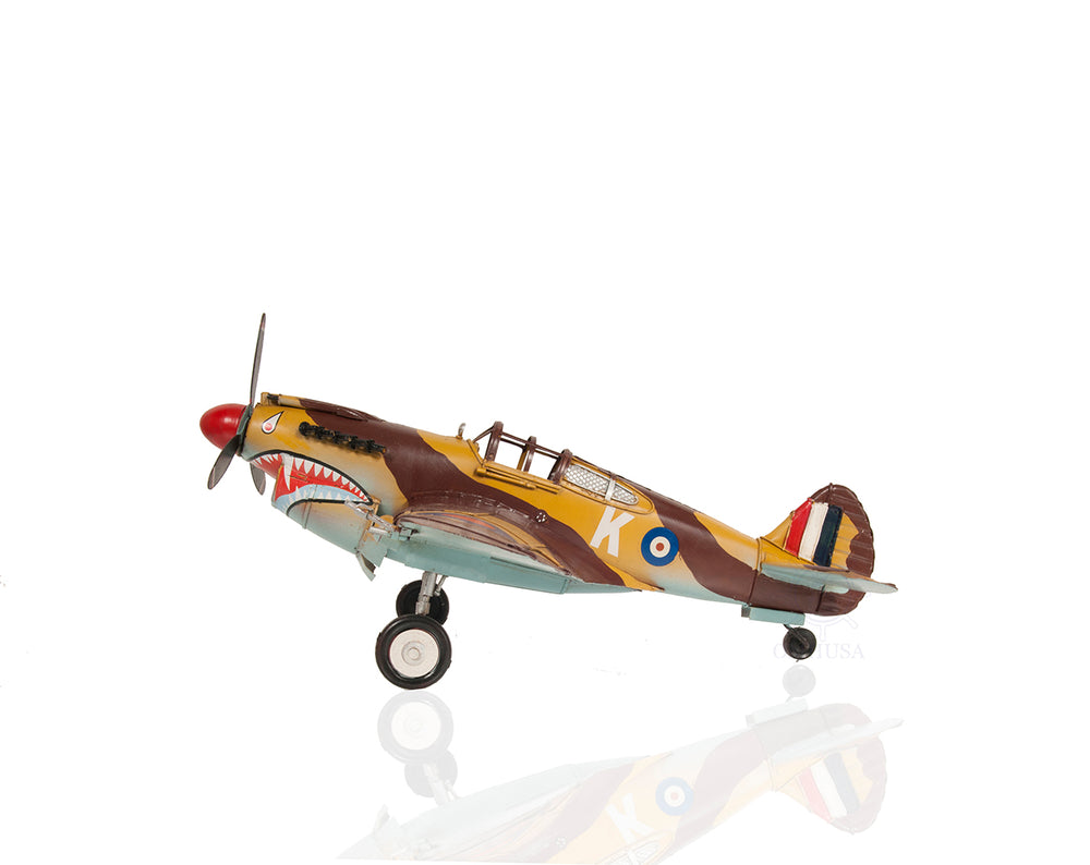  1941 Curtiss Hawk 81A Metal Handmade Scaled Model, Home furniture and dÃ©cor, OLD MODERN HANDICRAFTS, XoticBrands Home Decor