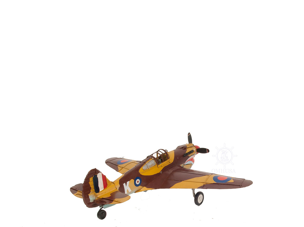  1941 Curtiss Hawk 81A Metal Handmade Scaled Model, Home furniture and dÃ©cor, OLD MODERN HANDICRAFTS, XoticBrands Home Decor