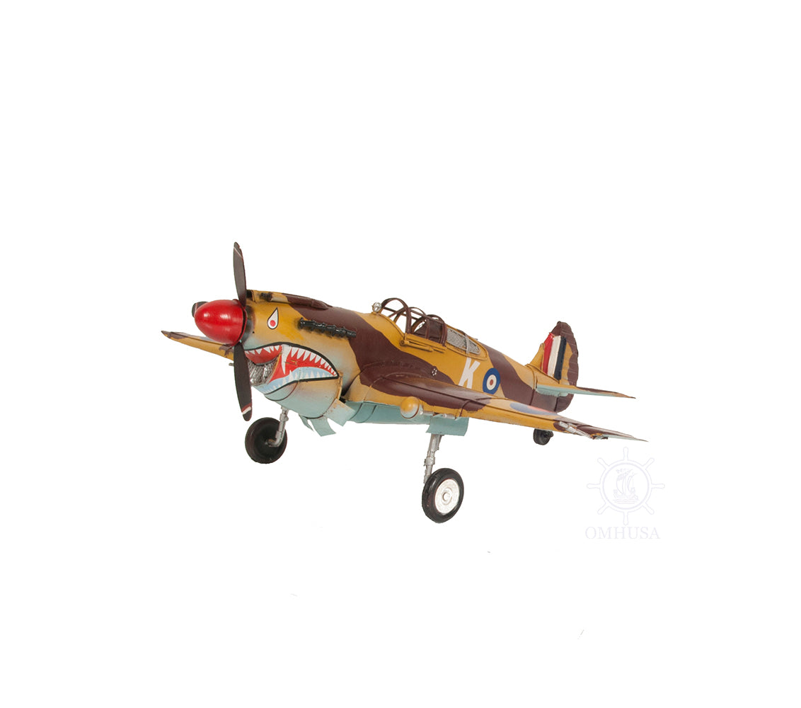  1941 Curtiss Hawk 81A Metal Handmade Scaled Model, Home furniture and dÃ©cor, OLD MODERN HANDICRAFTS, XoticBrands Home Decor