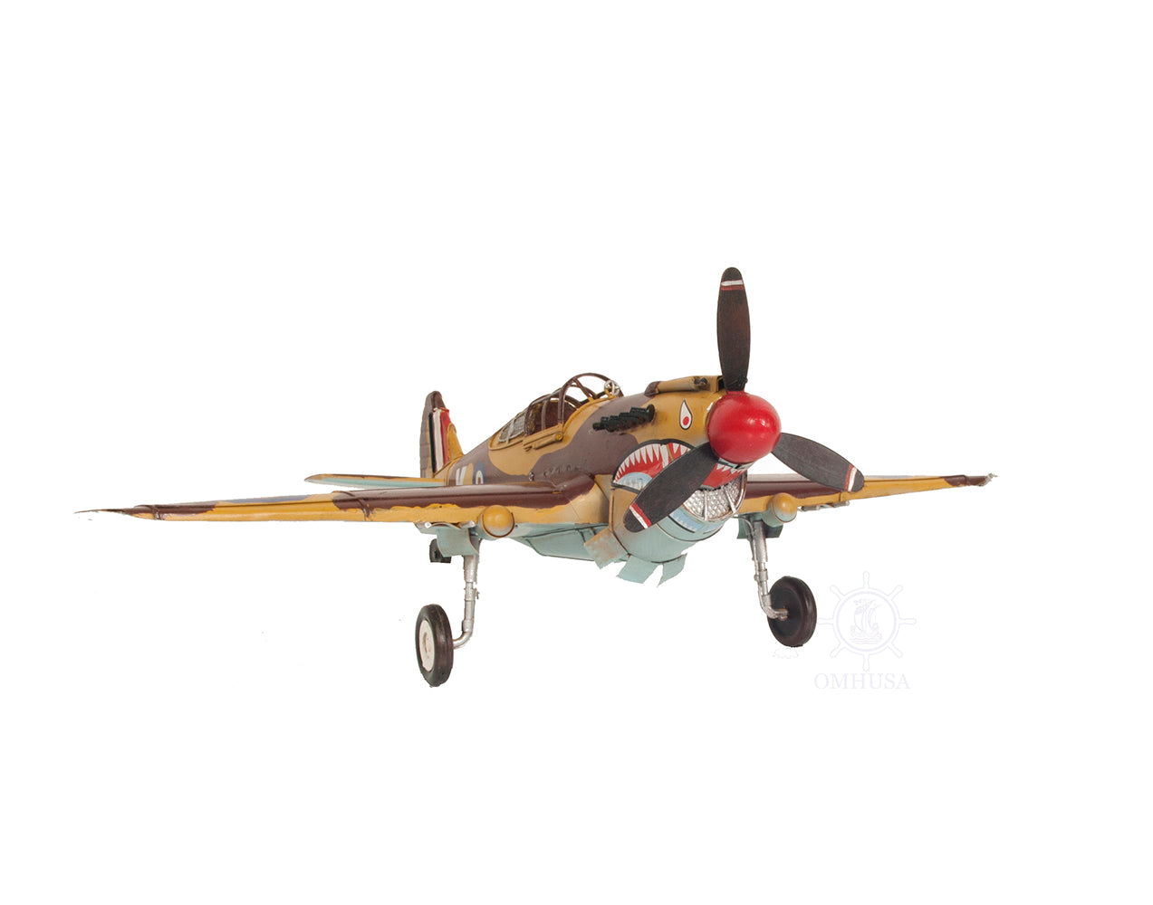  1941 Curtiss Hawk 81A Metal Handmade Scaled Model, Home furniture and dÃ©cor, OLD MODERN HANDICRAFTS, XoticBrands Home Decor