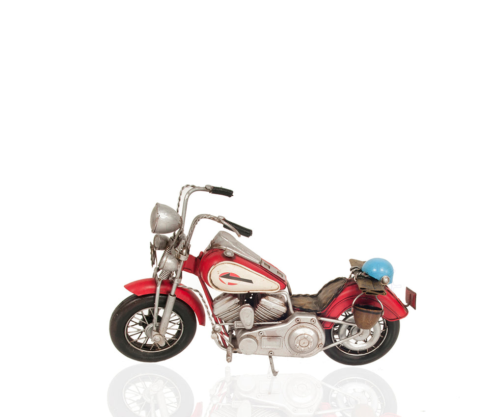  Red Harley Davidson Motorcycle Metal Handmade, Home furniture and dÃ©cor, OLD MODERN HANDICRAFTS, XoticBrands Home Decor