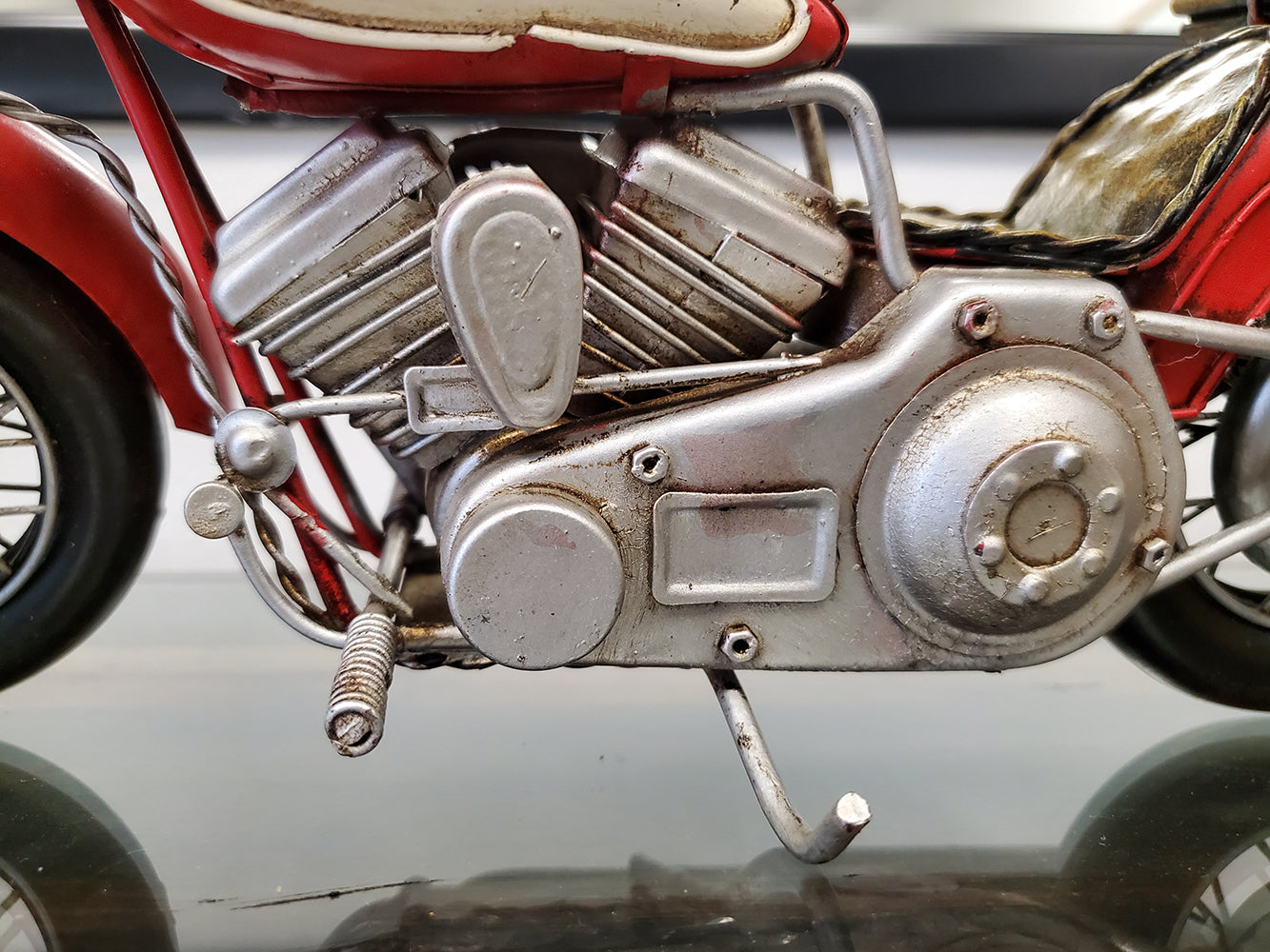  Red Harley Davidson Motorcycle Metal Handmade, Home furniture and dÃ©cor, OLD MODERN HANDICRAFTS, XoticBrands Home Decor