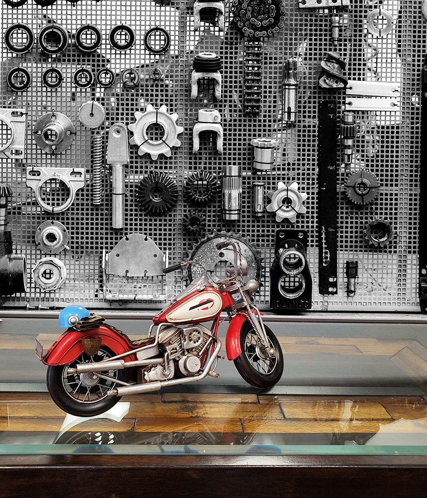  Red Harley Davidson Motorcycle Metal Handmade, Home furniture and dÃ©cor, OLD MODERN HANDICRAFTS, XoticBrands Home Decor