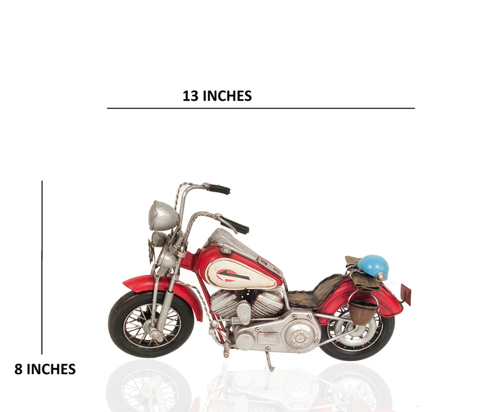  Red Harley Davidson Motorcycle Metal Handmade, Home furniture and dÃ©cor, OLD MODERN HANDICRAFTS, XoticBrands Home Decor