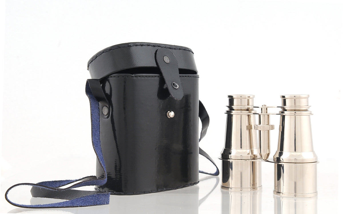  Brass Binocular W Leather Case, Home furniture and decor, Old Modern Handicrafts, XoticBrands Home Decor