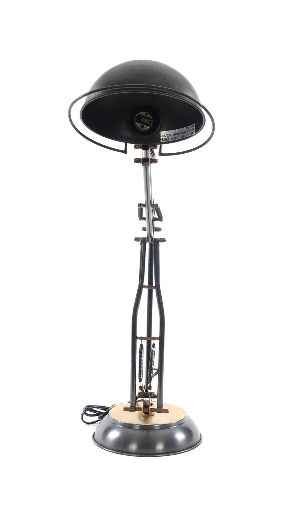  Brass Table Spring Lamp On Round Base, Home furniture and decor, Old Modern Handicrafts, XoticBrands Home Decor