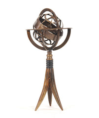  Brass Armillary On Horn Stand, Home furniture and decor, Old Modern Handicrafts, XoticBrands Home Decor