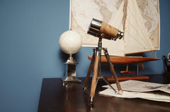  Bone Globe With Alluminum Base, Home furniture and decor, Old Modern Handicrafts, XoticBrands Home Decor