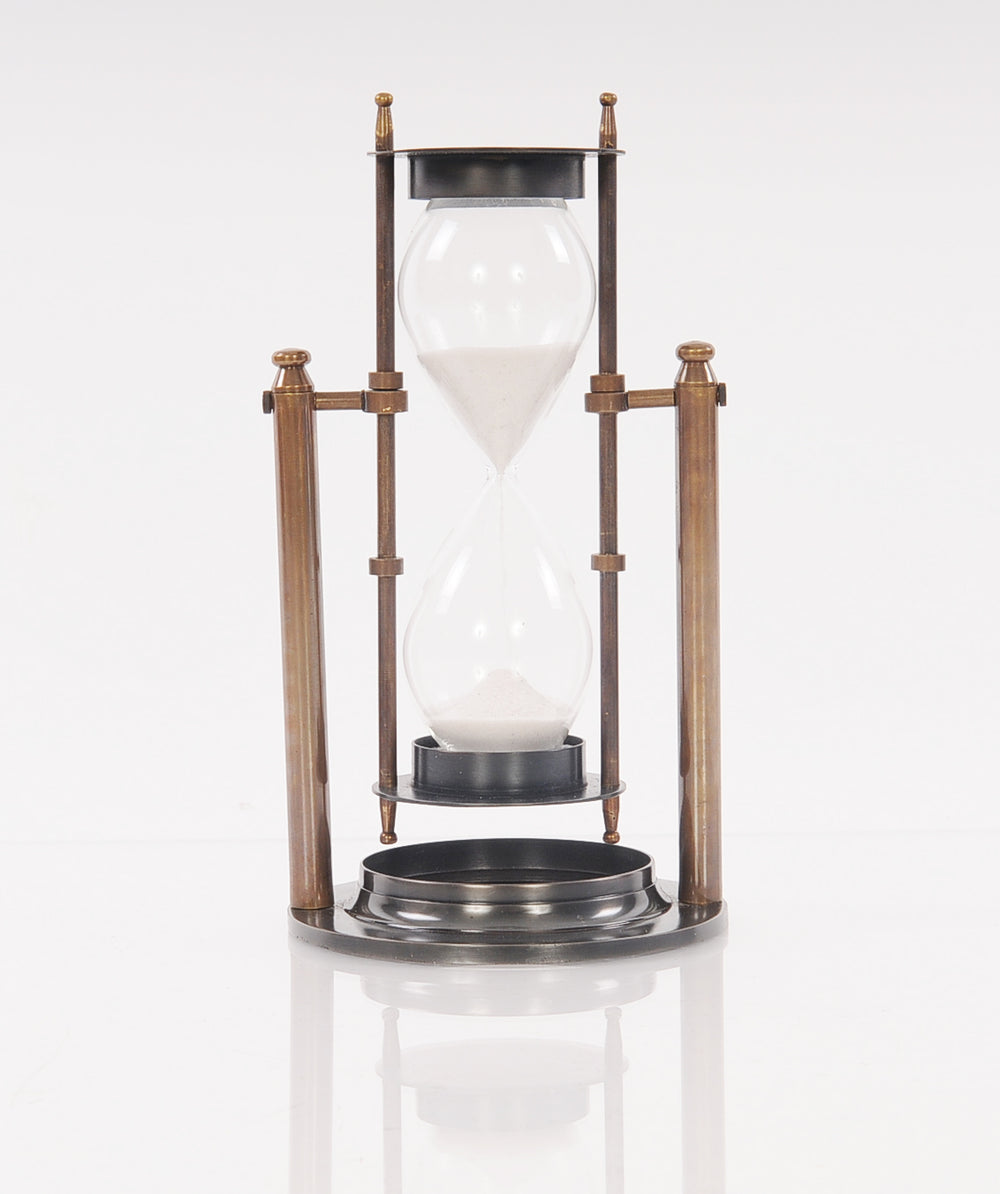  Brass Revolving Sandtimer, Home furniture and decor, Old Modern Handicrafts, XoticBrands Home Decor