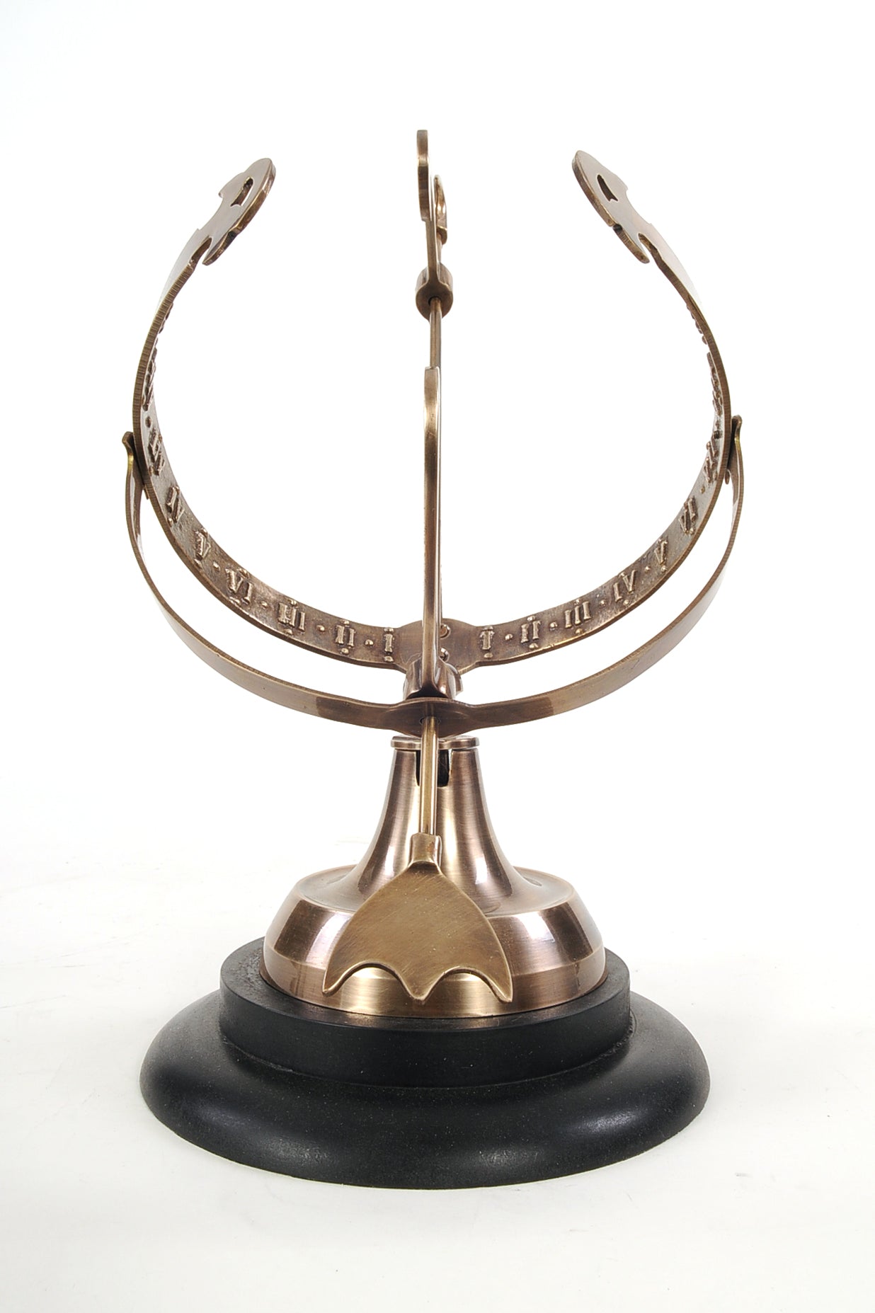  Brass Armillary On Wooden Base, , Old Modern Handicrafts, XoticBrands Home Decor
