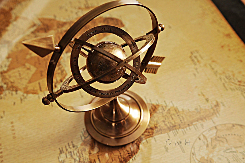  Brass Armillary 8 inches, Home, Old Modern Handicraft, XoticBrands Home Decor