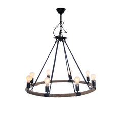  Rope Pendant Lamp - 8 Bulbs, Home furniture and decor, Old Modern Handicrafts, XoticBrands Home Decor