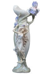Woman Holding Iris (Purple) - Maiden - XoticBrands Home Decor