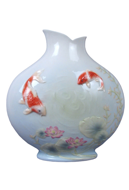 Koi In Lotus Pond Coupe - Animal - XoticBrands Home Decor