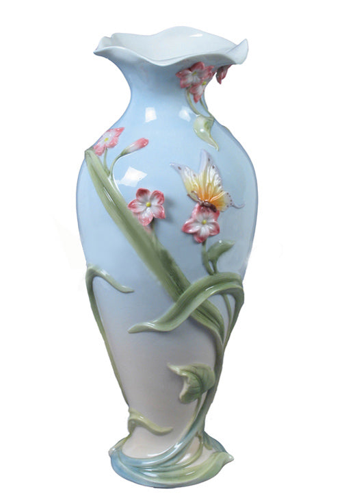 Freesia & Butterfly Vase - Freesia - XoticBrands Home Decor