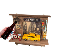  Vintage New York City Checker Taxi Shadow Box, Home furniture and dÃ©cor, OLD MODERN HANDICRAFTS, XoticBrands Home Decor