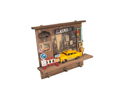  Vintage New York City Checker Taxi Shadow Box, Home furniture and dÃ©cor, OLD MODERN HANDICRAFTS, XoticBrands Home Decor