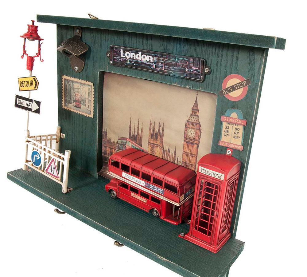  Vintage Double Decker London Bus Shadow Box, Home furniture and dÃ©cor, OLD MODERN HANDICRAFTS, XoticBrands Home Decor