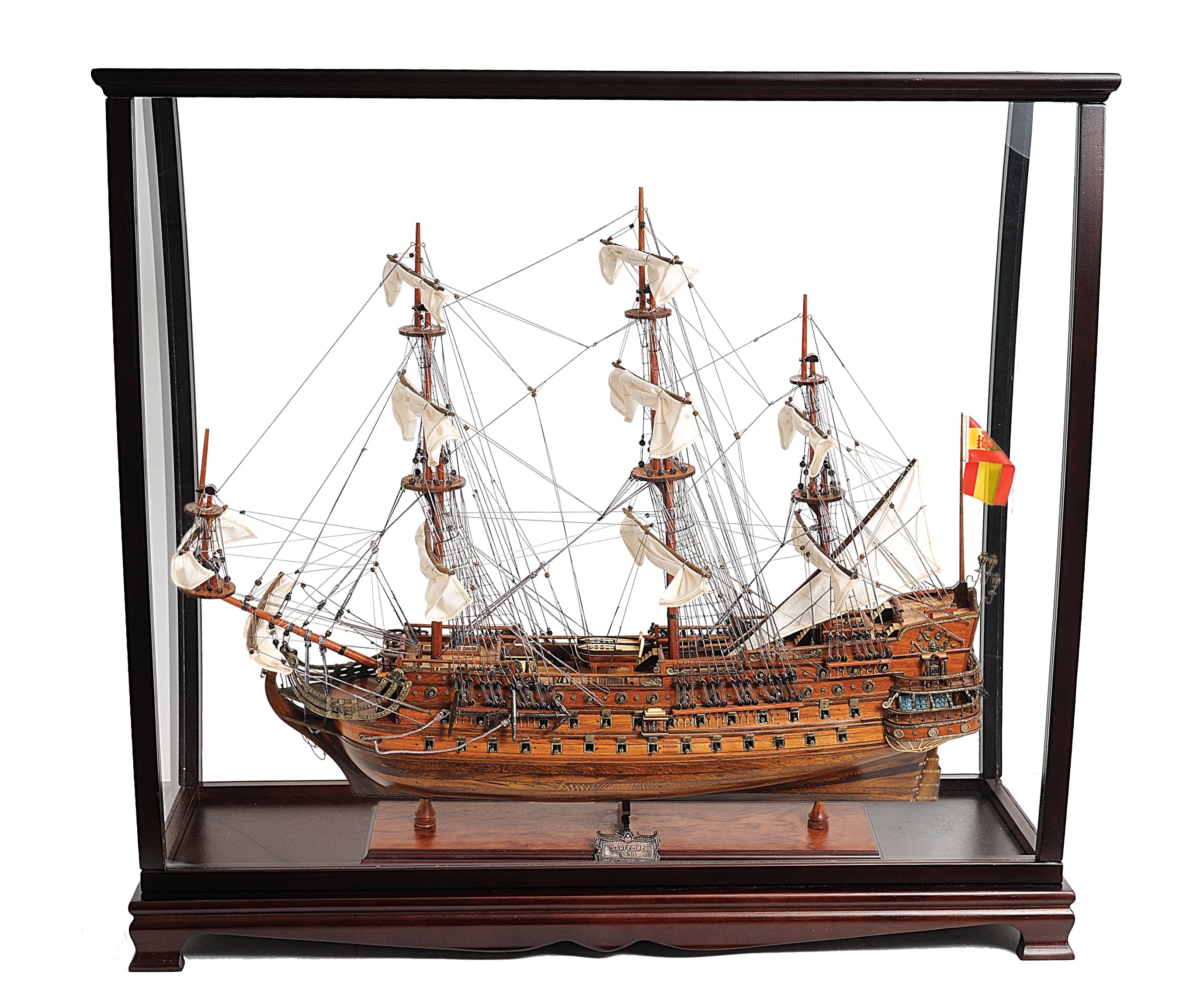  San Felipe Large With Table Top Display Case Model Display, Home furniture and decor, Old Modern Handicrafts, XoticBrands Home Decor