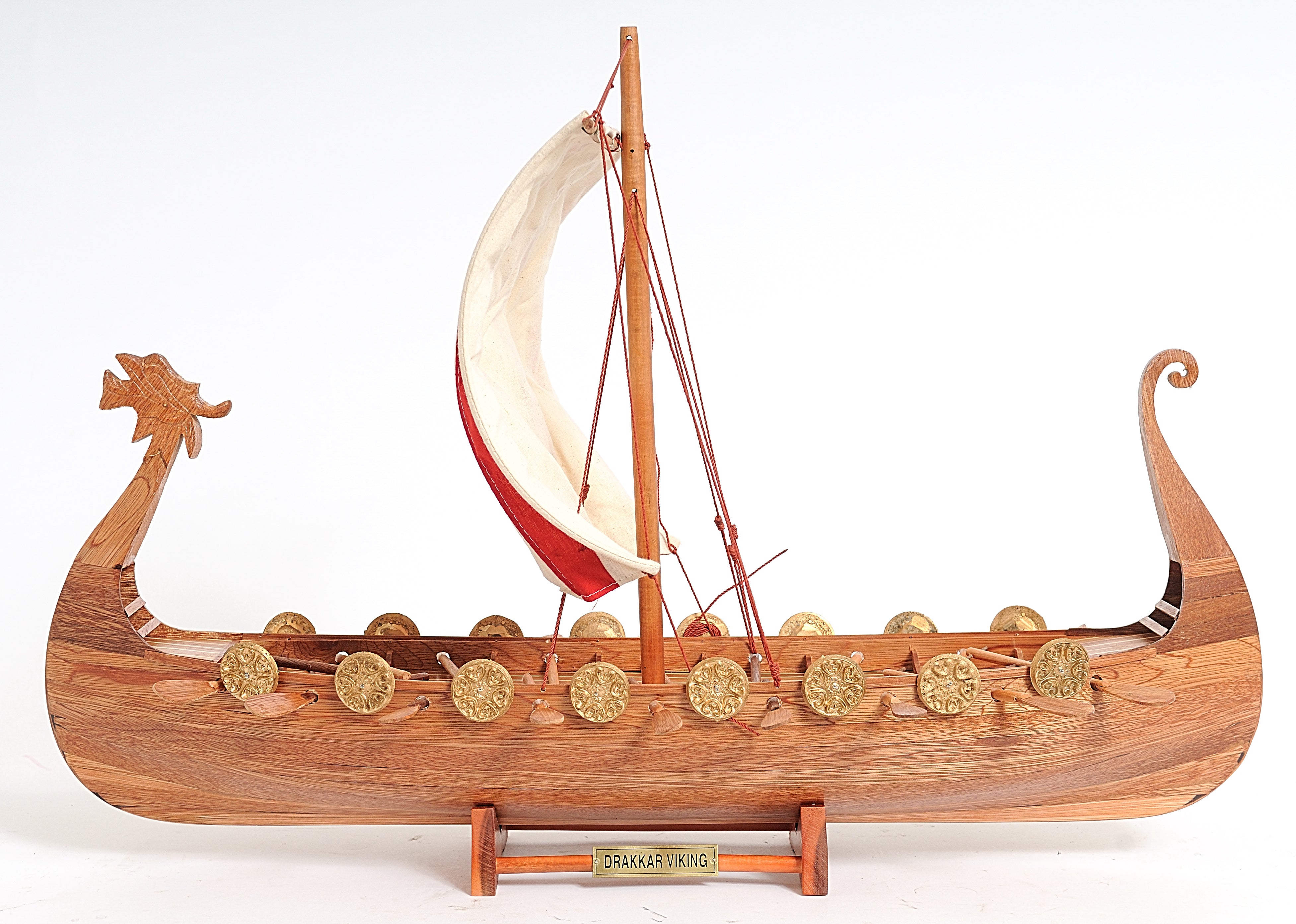  Drakkar Viking Long Boat Wooden Model Display, Home furniture and decor, Old Modern Handicrafts, XoticBrands Home Decor