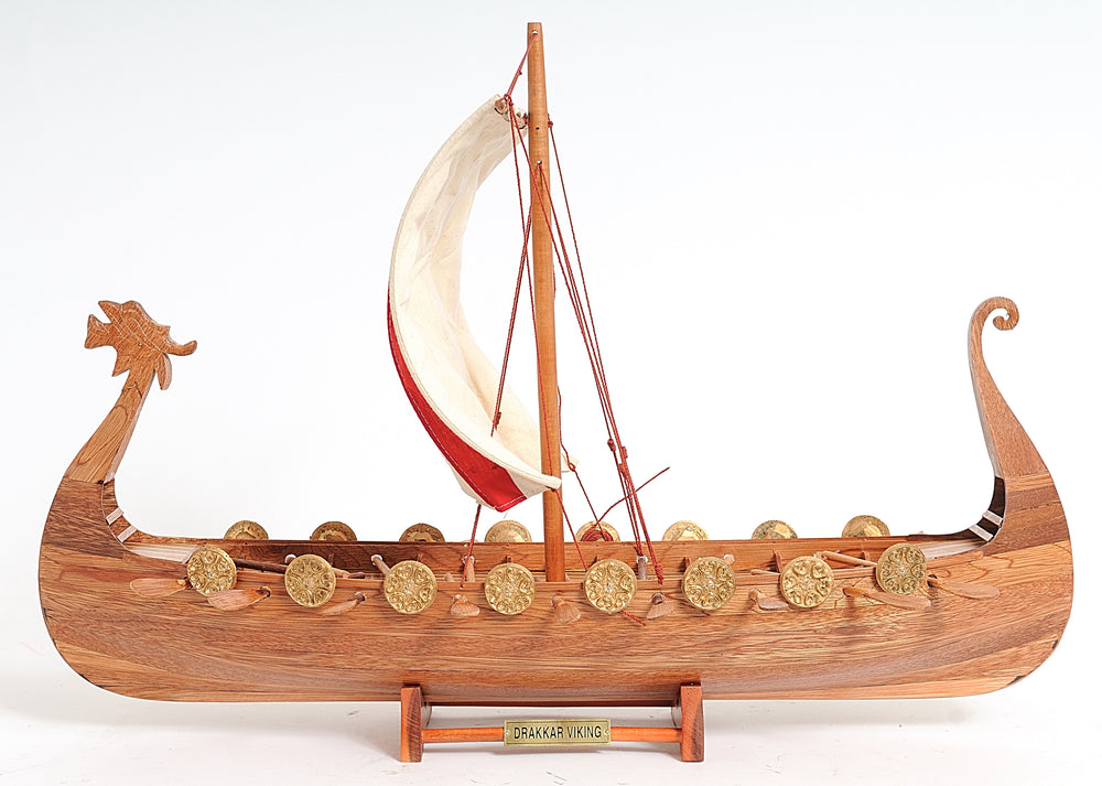  Drakkar Viking Long Boat Wooden Model Display, Home furniture and decor, Old Modern Handicrafts, XoticBrands Home Decor