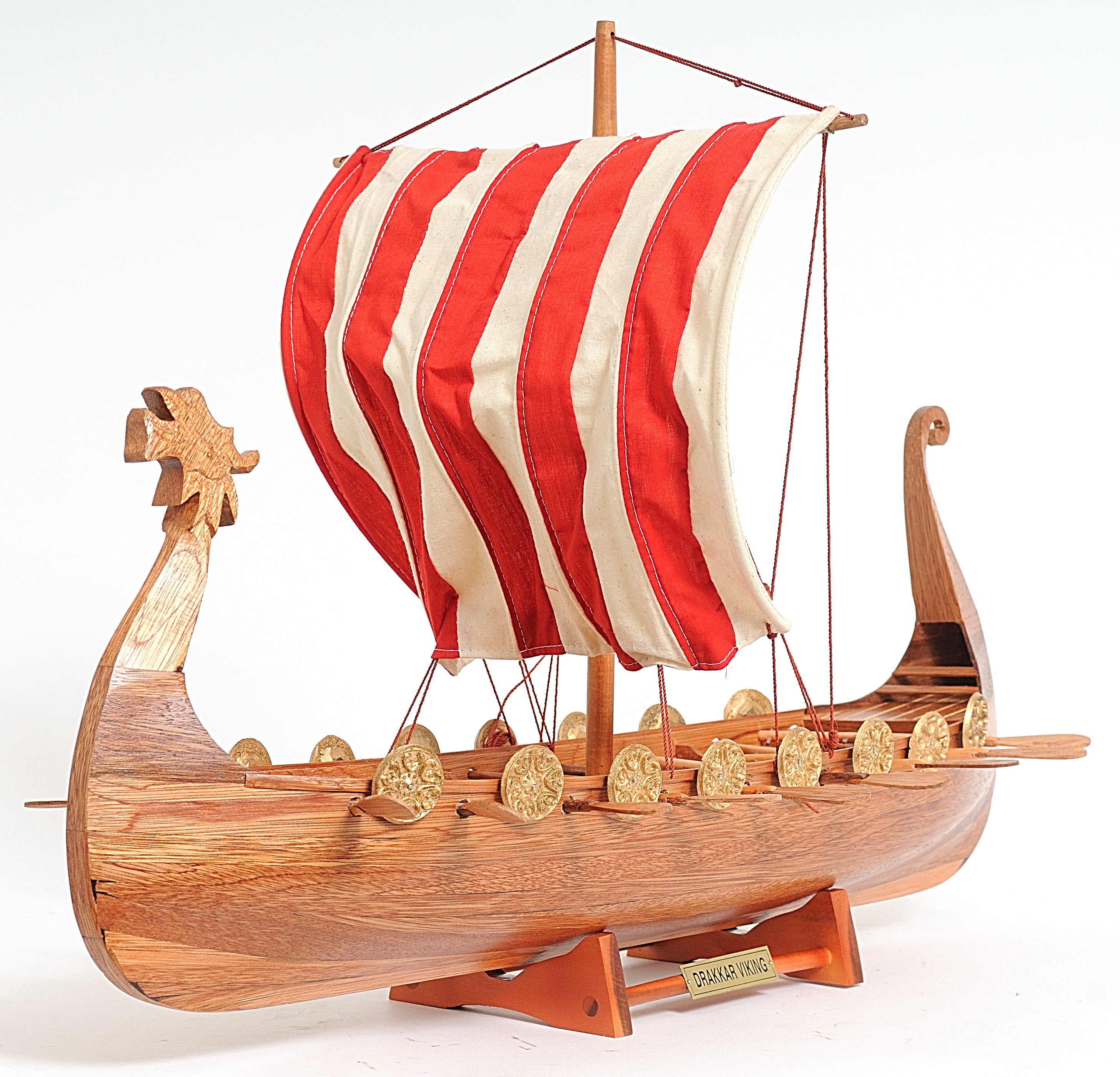  Drakkar Viking Long Boat Wooden Model Display, Home furniture and decor, Old Modern Handicrafts, XoticBrands Home Decor