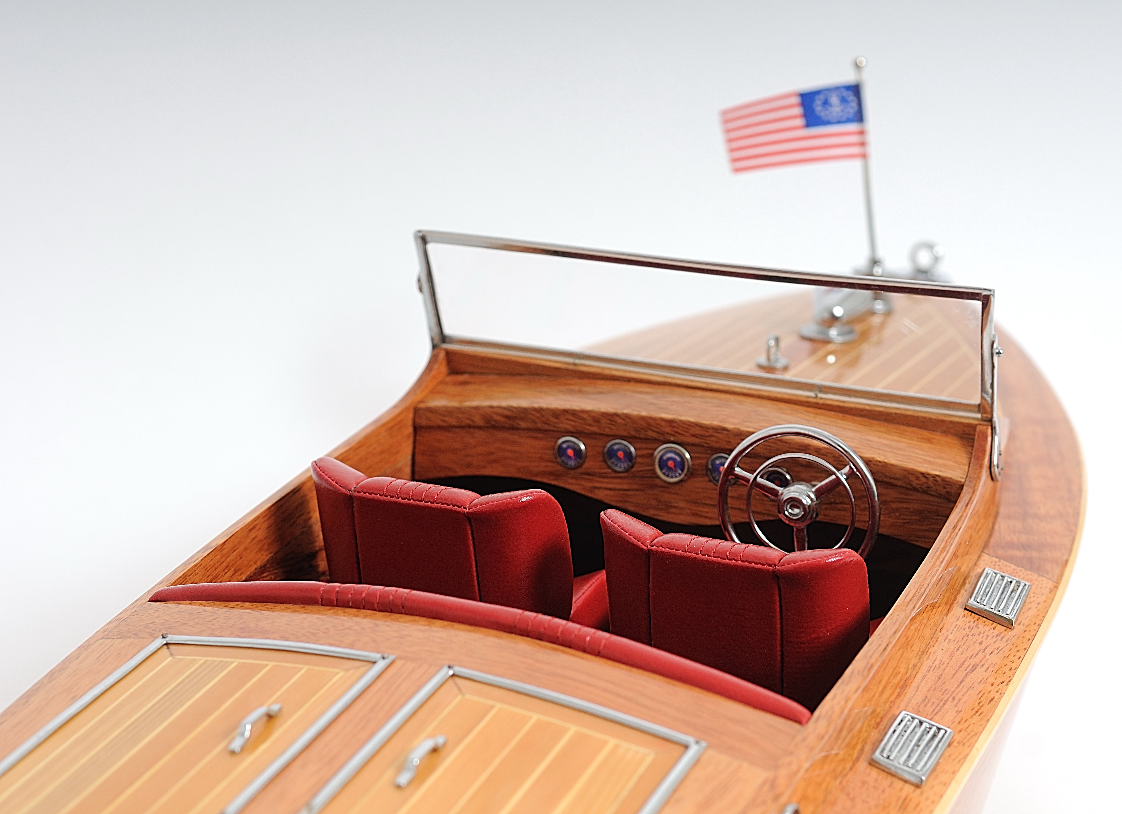  Chris Craft Runabout Boat Handrafted Wooden Model Display, Home furniture and decor, Old Modern Handicrafts, XoticBrands Home Decor