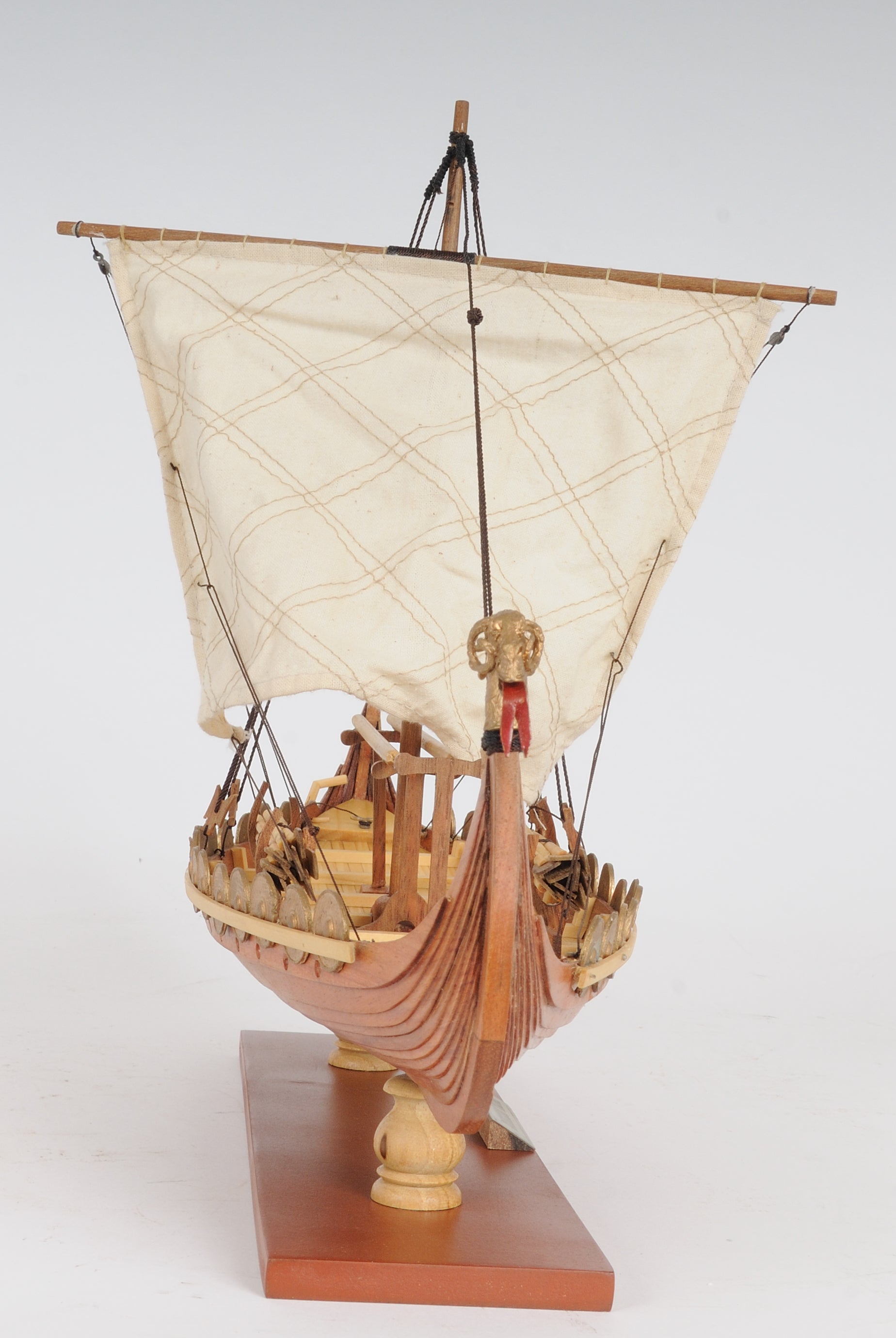  Viking Small Boat Wooden Model Display, Home furniture and decor, Old Modern Handicrafts, XoticBrands Home Decor