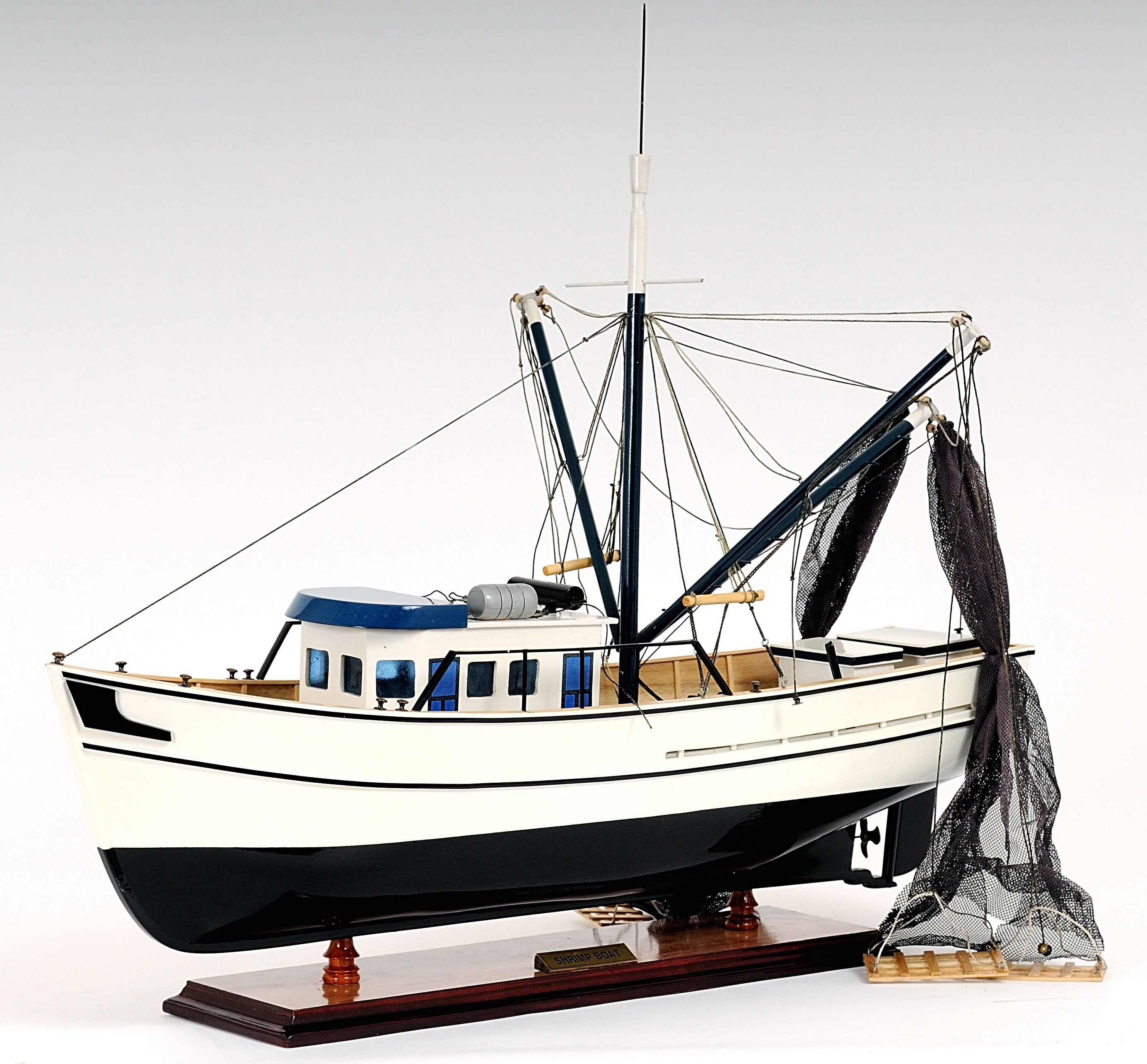  Shrimp Boat Model Display, Home furniture and decor, Old Modern Handicrafts, XoticBrands Home Decor