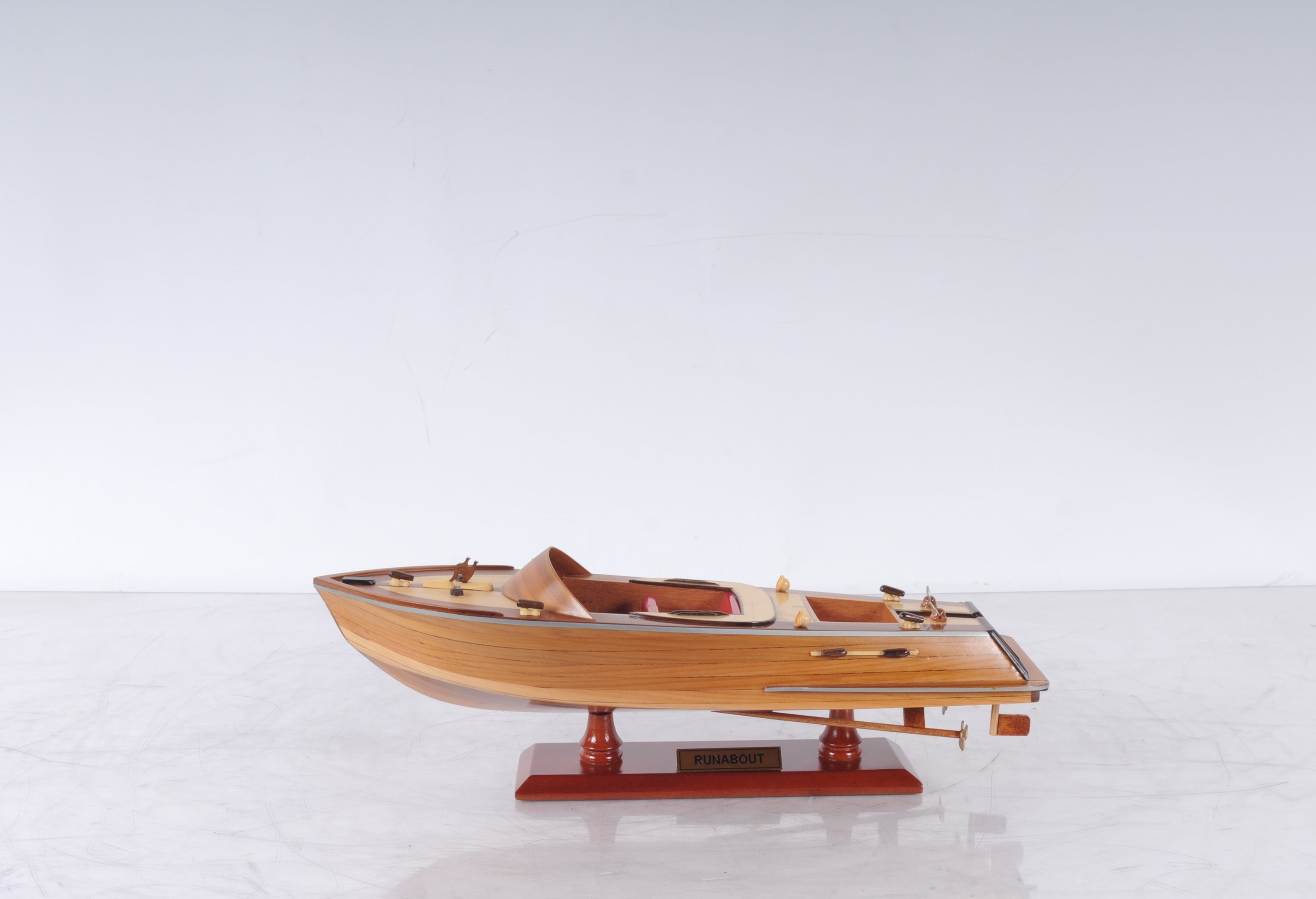  Runabout Small Canoe Boat Wooden Model Display, Home furniture and decor, Old Modern Handicrafts, XoticBrands Home Decor