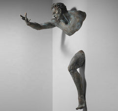Reaching out Wall Mount Male Abstract Sculpture - XoticBrands Home Decor