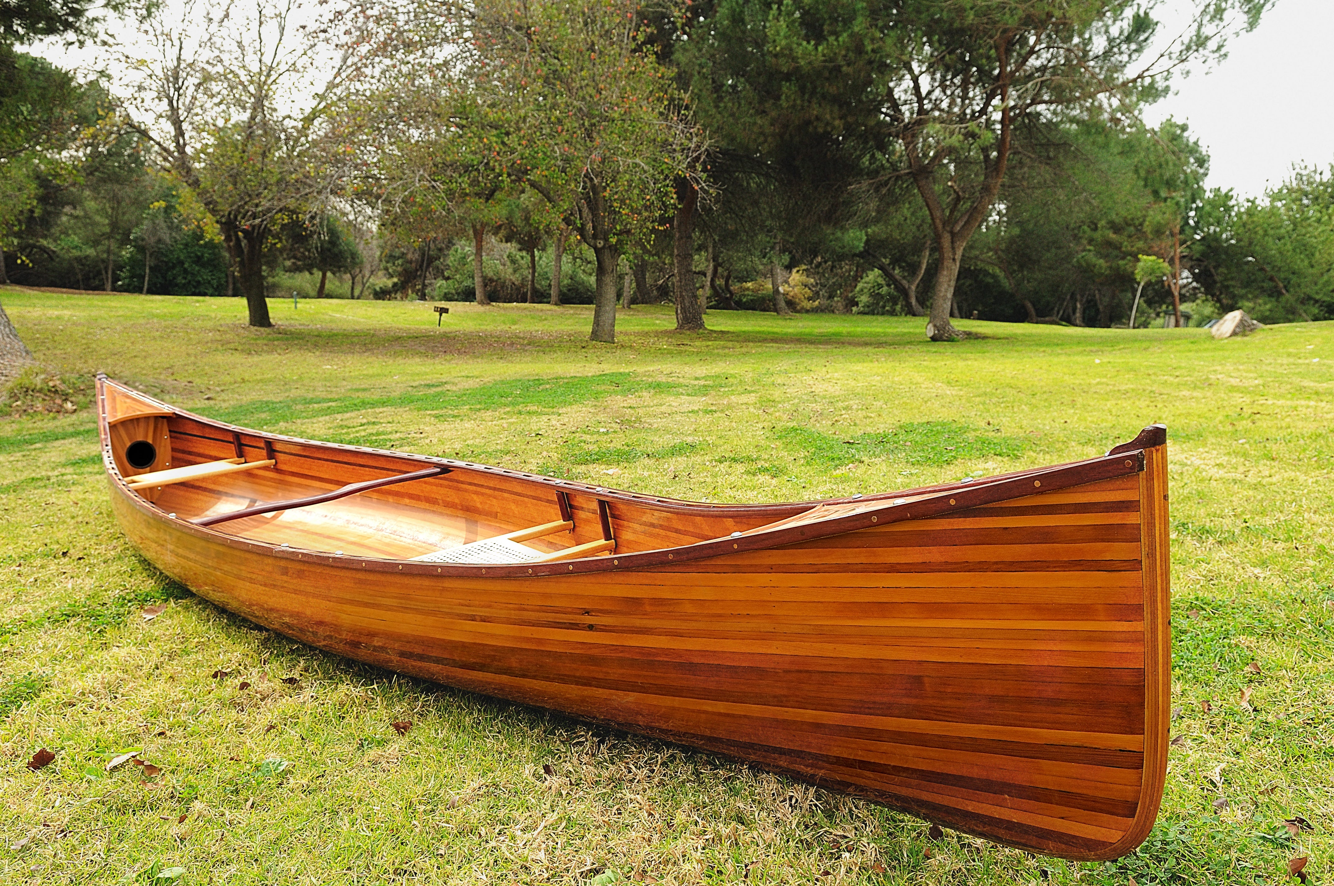  Wooden Canoe 18 ft Boat  Model Display, Home furniture and decor, Old Modern Handicrafts, XoticBrands Home Decor