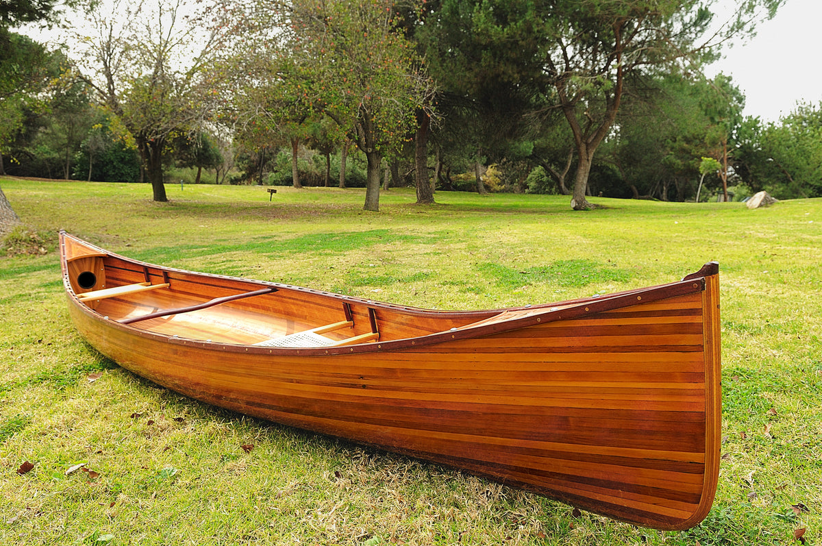  Wooden Canoe 18 ft Boat  Model Display, Home furniture and decor, Old Modern Handicrafts, XoticBrands Home Decor