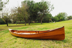  Wooden Canoe 16 ft Boat  Model Display, Home furniture and decor, Old Modern Handicrafts, XoticBrands Home Decor