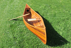  Wooden Canoe With Ribs Curved Bow Matte Finish 10 ft, Home furniture and decor, Old Modern Handicrafts, XoticBrands Home Decor