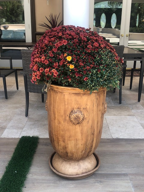 Large French Anduze Planter – Autumn Rose Outdoor Garden Décor