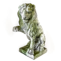 Lion Right Paw Up Garden Animal Statue - XoticBrands Home Decor