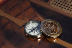  Makers to the Queen Compass w leather case Model Display, Home furniture and decor, Old Modern Handicrafts, XoticBrands Home Decor