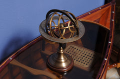  Armillary Sphere on wood base Model Display, Home furniture and decor, Old Modern Handicrafts, XoticBrands Home Decor