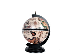  White Globe 13 inches with chess holder, Home furniture and decor, Old Modern Handicrafts, XoticBrands Home Decor