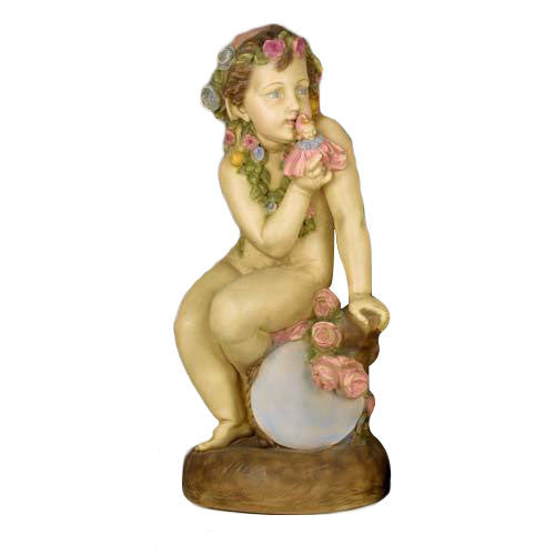 Como Cherub & Doll Garden Angel Statue - XoticBrands Home Decor