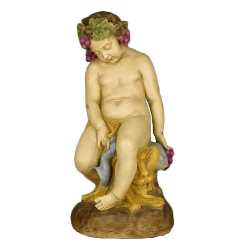 Como Cherub & Lion Garden Angel Statue - XoticBrands Home Decor