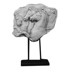 Rearing Horses 12"H On Stand -  Greek & Roman Classical  Sculpture - XoticBrands Home Decor