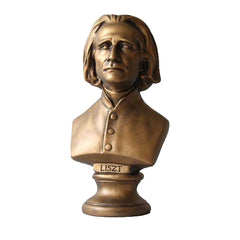 Liszt Bust Small 11 H -  Bronze Finish Composers Busts - XoticBrands Home Decor