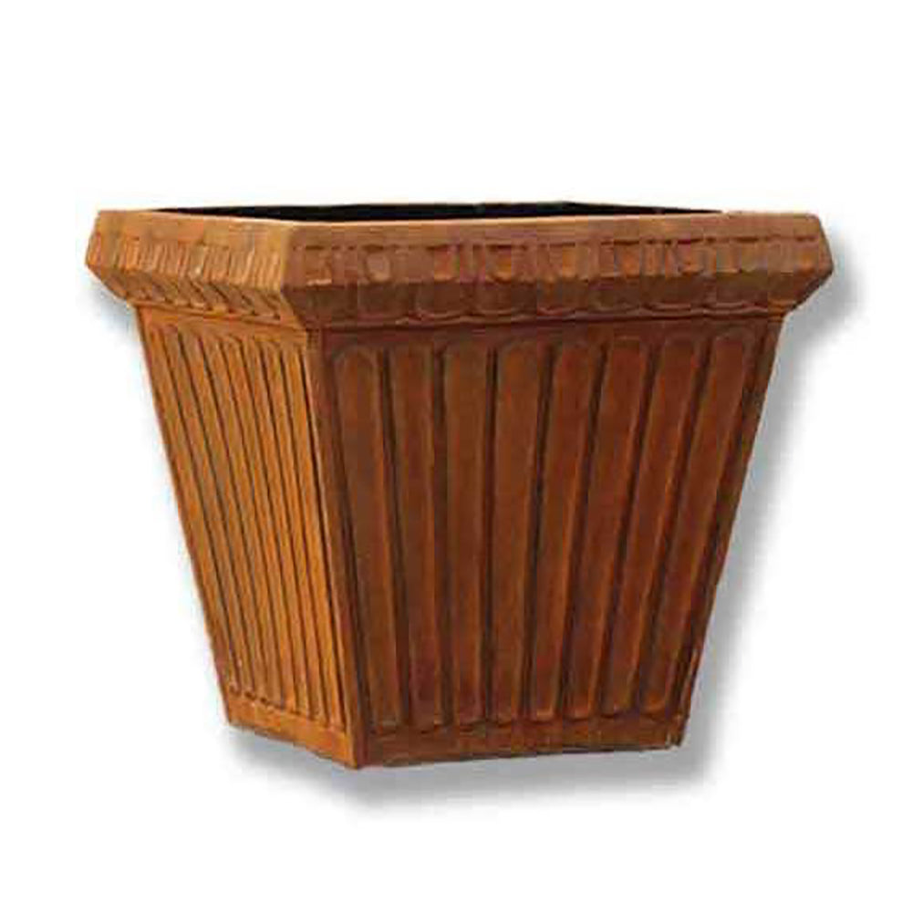 Fluted Square Pot 11.5 H (R) Garden Planter - XoticBrands Home Decor