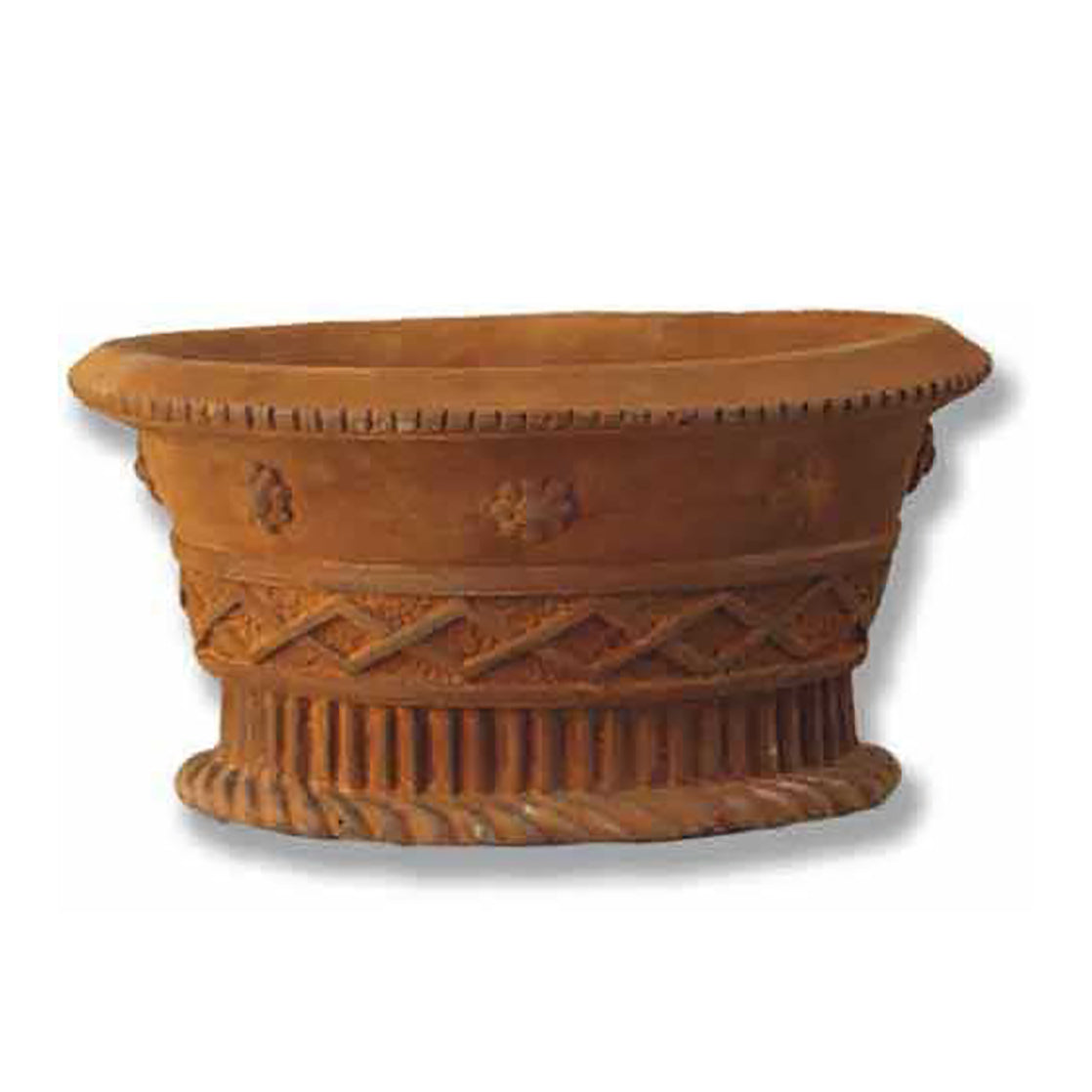 Oval Basket 9.5 H (R) - Planters   Med. Planters 15-29"H - XoticBrands Home Decor