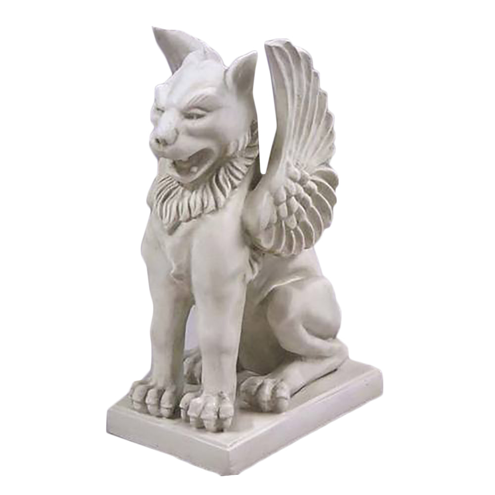 Kaikee Griffin On Base Gargoyle Sculpture - XoticBrands Home Decor