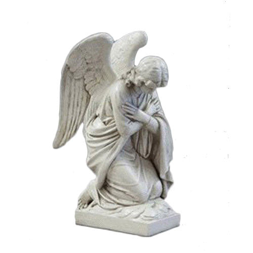 Kneeling Angel Arms Crossed Garden Angel Statue - XoticBrands Home Decor