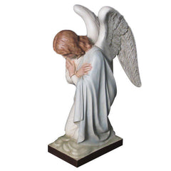 Kneeling Angel Arms Crossed Garden Angel Statue - XoticBrands Home Decor
