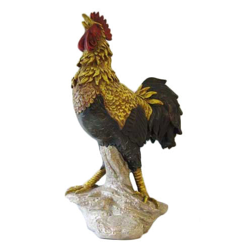 Rooster Crowing 28 Garden Animal Statue - XoticBrands Home Decor